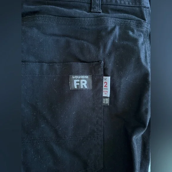 FR Flame Resistant Wolverine Black Pants Size 54X32 (Bundle of 2)